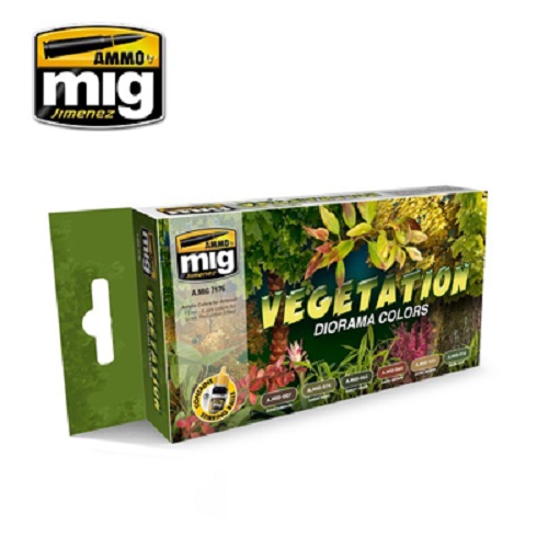 Ammo Mig A.MIG7176 Vegetation Diorama Colours Acrylic Paint Set